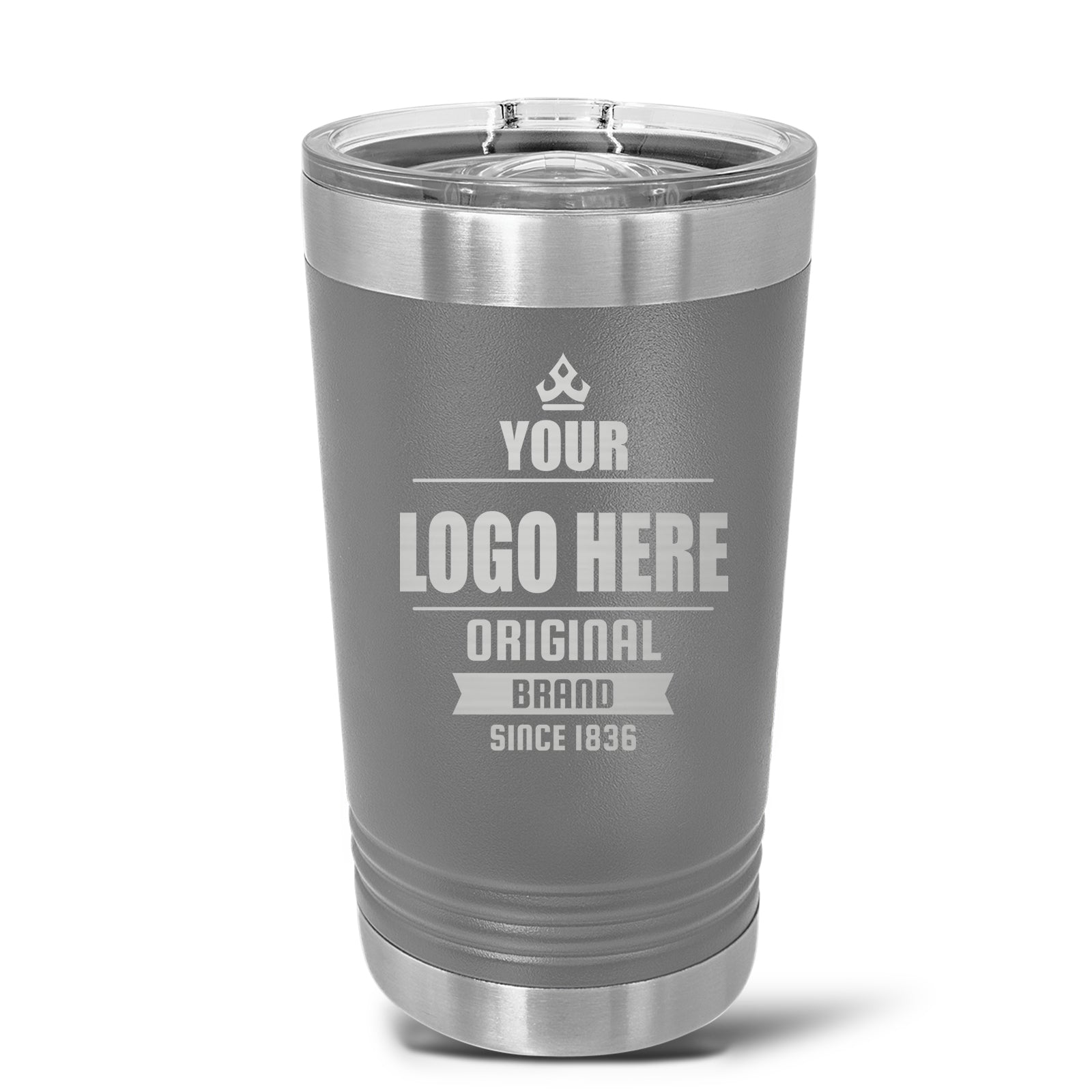 Personalized 16 oz. Stainless Steel Beer Cups